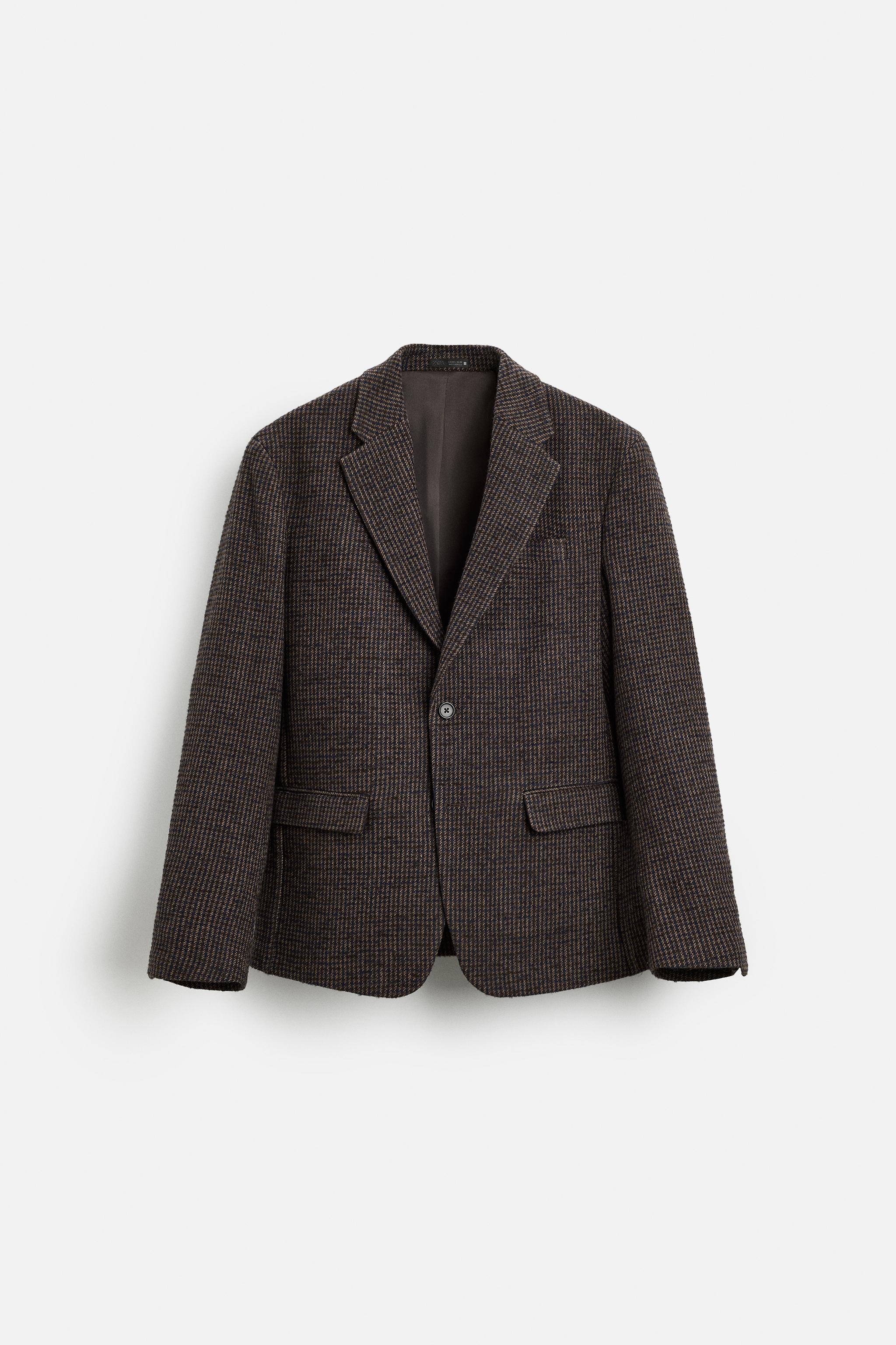 Mantel Herren Zara Mantel Hahnentrittmuster Pata De Gallo Blazer